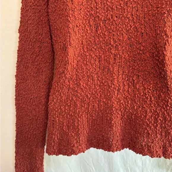 B-97 David Brooks Rust Red Turtle neck Long Sleeve Pullover Sweater Size S - Picture 9 of 15